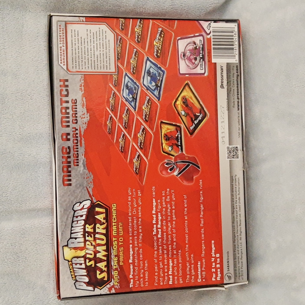 Power Rangers Super Samurai Make A Match Memory Game 2012 Collectible RARE - Picture 2 of 10